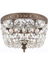 Carrington 8 inch Flush Mount Ceiling Light in English Bronze.
